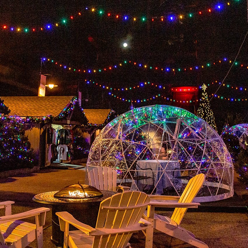 igloos at Christkindlmarkt