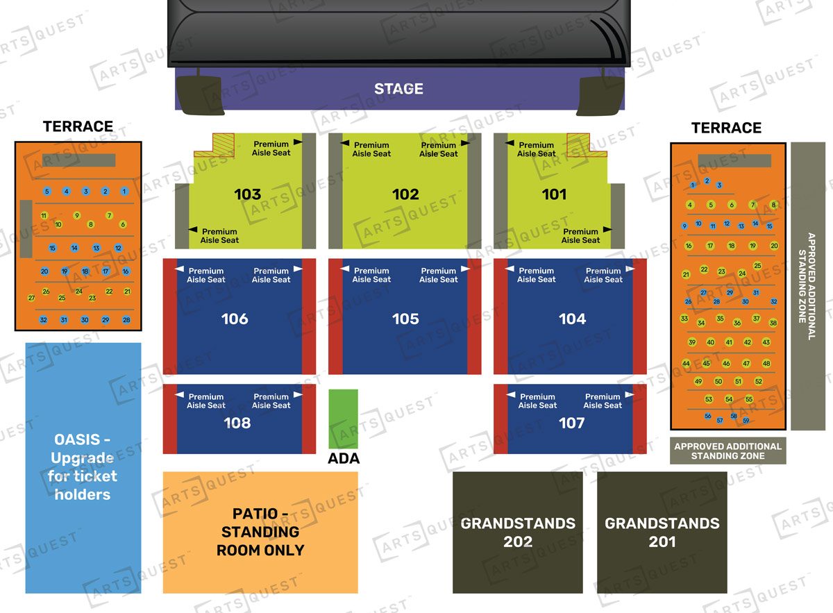 2026 Wind Creek Steel Stage Regular Seating Chart