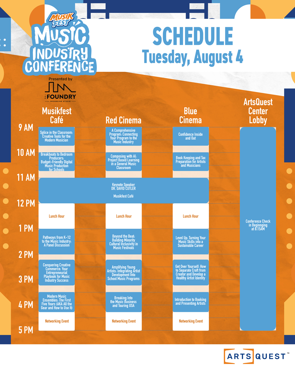 Graphic Tuesday, August 4 Schedule Click to download PDF