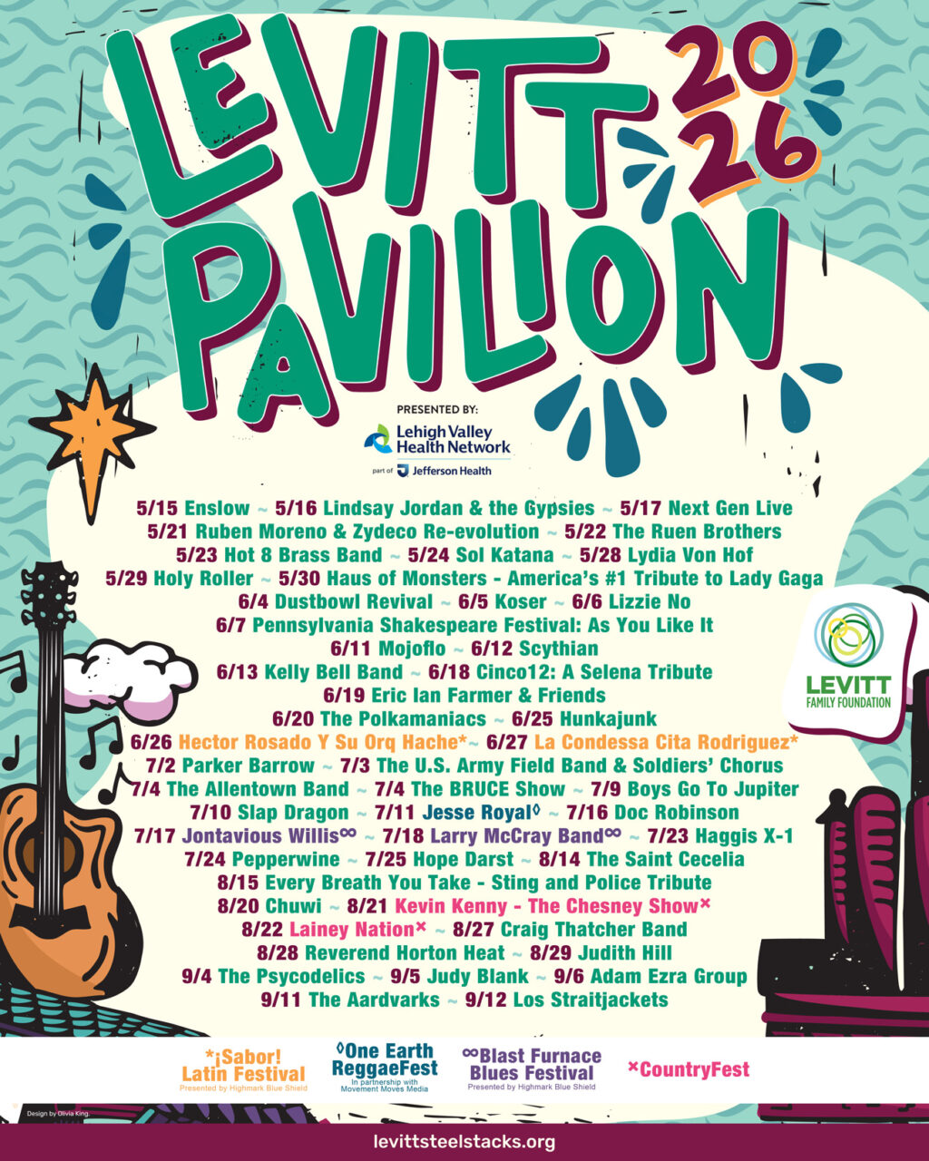 Levitt Pavilion Lineup Poster