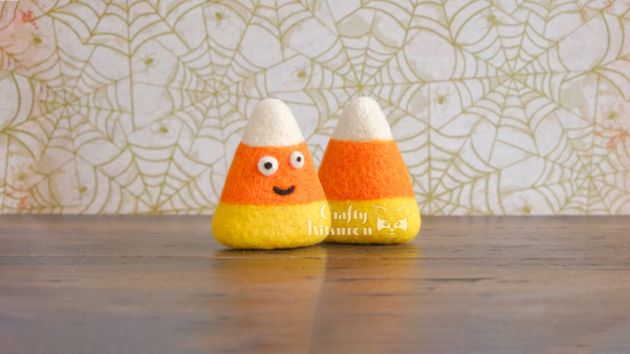 Needle Felting: Candy Corn