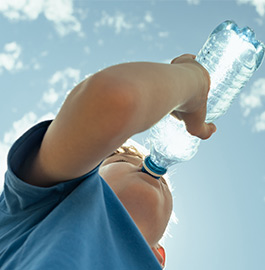 Child drinking water