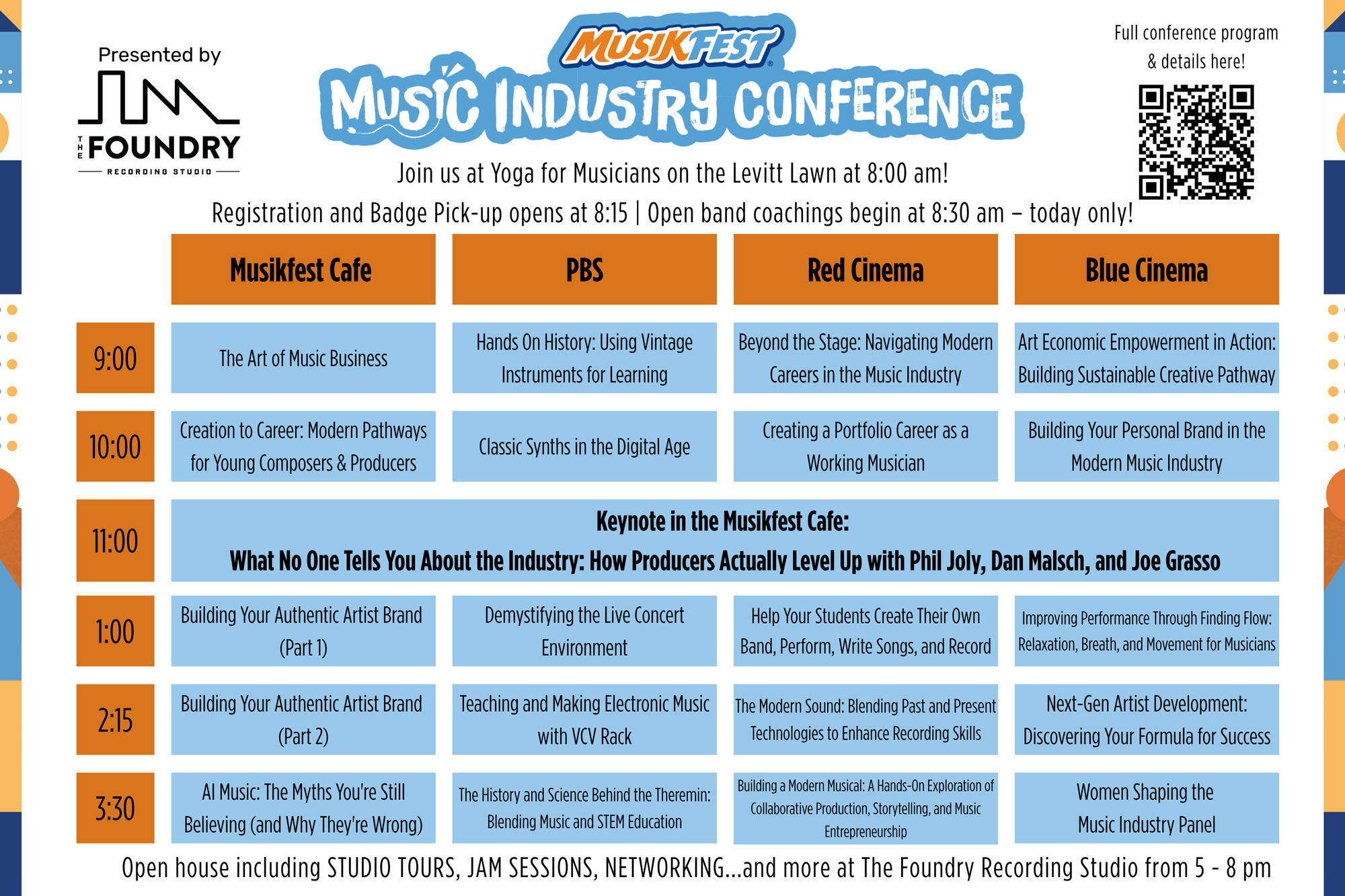 Musikfest Music Industry Conference Schedule Monday, August 3