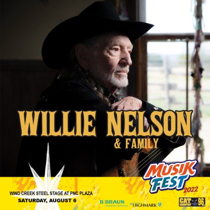 Willie Nelson - Aug. 6 at Musikfest 2022