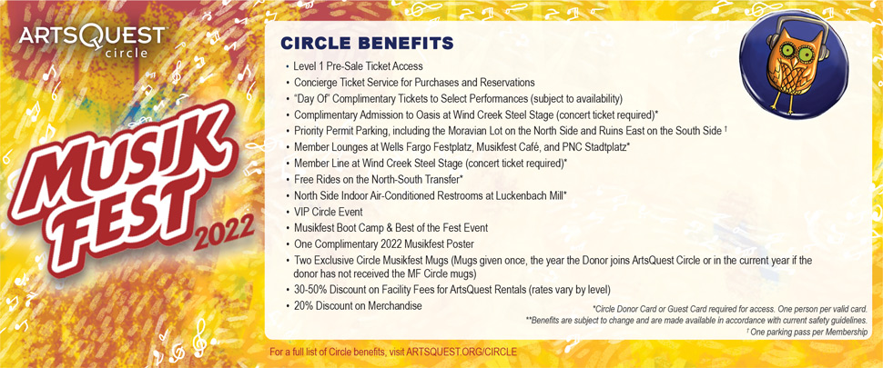 Musikfest Circle Benefits