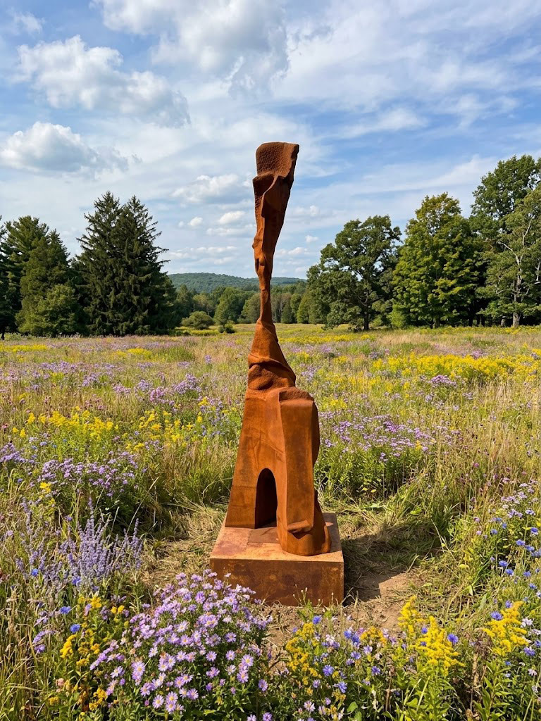 Khalil Allaik celestial motions 10ft x 3 ft x 3 ft steel 2025